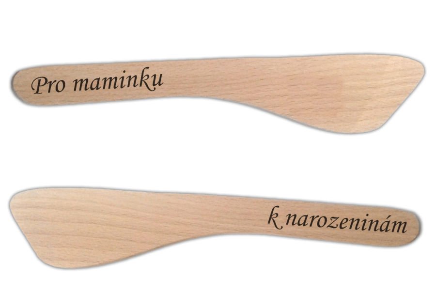 Dřevěná vařečka s věnováním