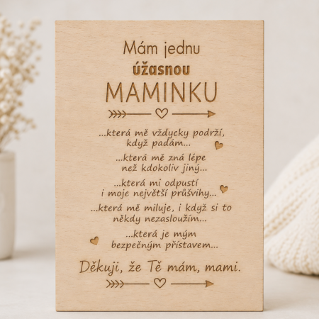 Dárek pro maminku - Mám jednu úžasnou maminku