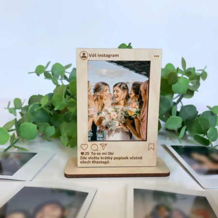 Dřevěný Instagramový Rámeček na Fotografie