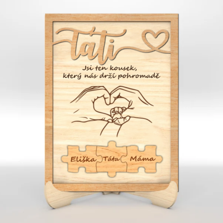Dřevěná dárková cedulka pro tátu